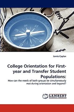 portada college orientation for first-year and transfer student populations (en Inglés)