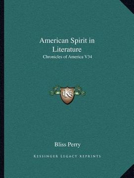 portada american spirit in literature: chronicles of america v34