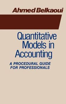 portada quantitative models in accounting: a procedural guide for professionals
