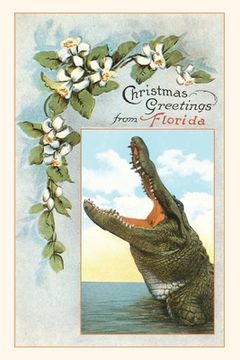 portada Vintage Journal Christmas Greetings from Florida, Alligator (en Inglés)