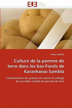 portada culture de la pomme de terre dans les bas-fonds de karankasso sambla (in English)