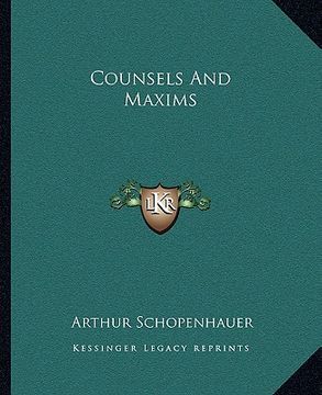 portada counsels and maxims (in English)