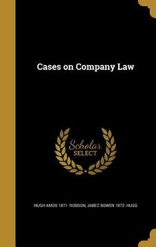 portada Cases on Company Law (in English)