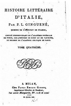 portada Histoire Littéraire d'Italie - Tome IV (in French)