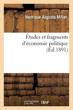 portada Études Et Fragments d'Économie Politique (in French)
