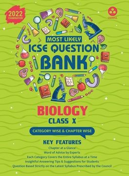portada Most Likely Question Bank - Biology: ICSE Class 10 for 2022 Examination (en Inglés)