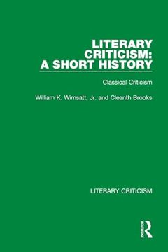 portada Literary Criticism: A Short History: Classical Criticism 