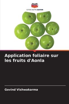 portada Application foliaire sur les fruits d'Aonla (en Francés)