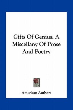 portada gifts of genius: a miscellany of prose and poetry (in English)