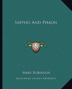 portada sappho and phaon (en Inglés)
