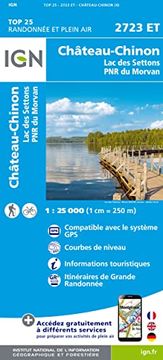portada Chateau-Chinon - lac de Settons - pnr du Morvan 1: 25 000 (en Francés)