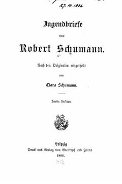 portada Jugendbriefe von Robert Schumann (en Alemán)