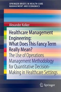 portada healthcare management engineering (en Inglés)