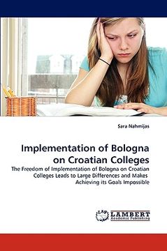portada implementation of bologna on croatian colleges (en Inglés)
