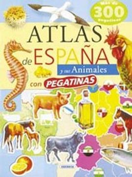 portada Atlas De España Y Sus Animales (Atlas De Animales Con Pegatina) (in Spanish)