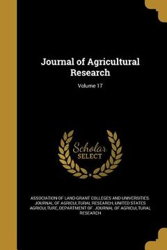 portada Journal of Agricultural Research; Volume 17 (en Inglés)