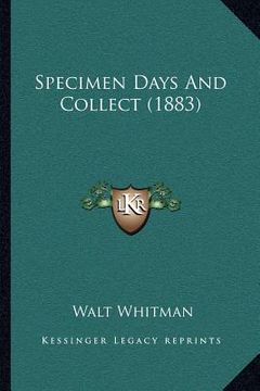 portada specimen days and collect (1883) (in English)