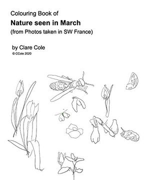portada Colouring Book: Nature in March (in sw France) From my Photos (in English)
