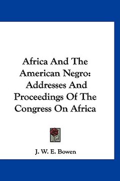 portada africa and the american negro: addresses and proceedings of the congress on africa