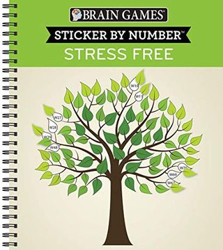 portada Brain Games - Sticker by Number: Stress Free [Soft Cover ] (en Inglés)