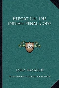 portada report on the indian penal code (en Inglés)