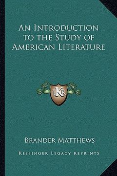 portada an introduction to the study of american literature (en Inglés)