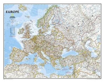 portada Europe Classic, Tubed: Wall Maps Continents: NG.PC620070 (National Geographic Reference Map) (en Inglés)