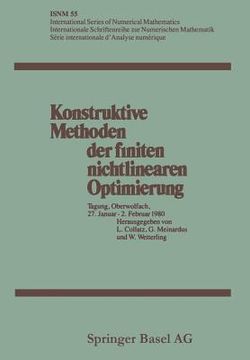 portada Konstruktive Methoden Der Finiten Nichtlinearen Optimierung: Tagung, Oberwolfach, 27. Januar - 2. Februar 1980 (in German)