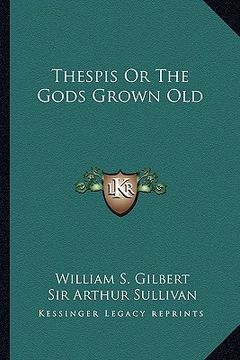 portada thespis or the gods grown old (en Inglés)