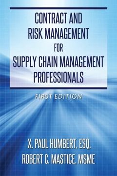 portada Contract and Risk Management for Supply Chain Management Professionals (en Inglés)