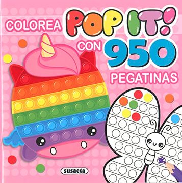 portada Colorea pop it! Con 950 Pegatinas (Rosa) (in Spanish)