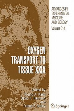 portada oxygen transport to tissue xxix (en Inglés)