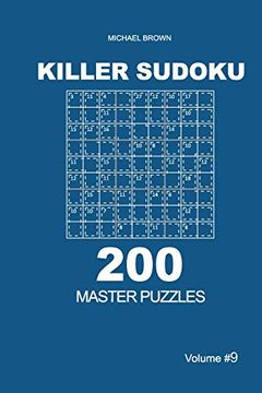 portada Killer Sudoku - 200 Master Puzzles 9x9 (Volume 9) (en Inglés)