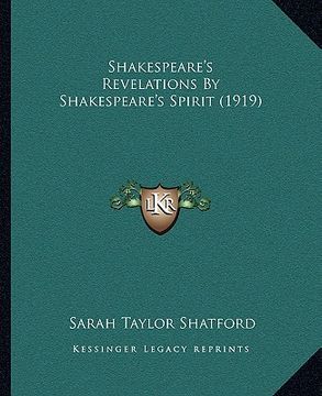 portada shakespeare's revelations by shakespeare's spirit (1919) (en Inglés)