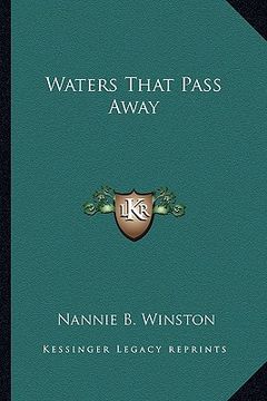 portada waters that pass away (en Inglés)