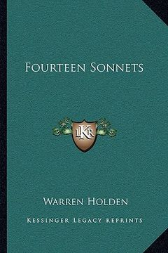 portada fourteen sonnets (en Inglés)