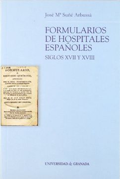 portada Formularios de Hospitales Españoles, Siglos Xvii y Xviii (Monográfica