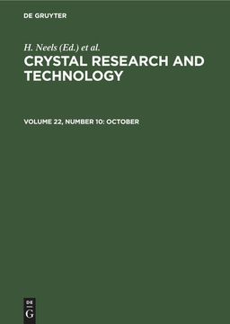 portada Crystal Research and Technology, Volume 22, Number 10, October (en Inglés)