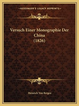 portada Versuch Einer Monographie Der China (1826) (en Alemán)