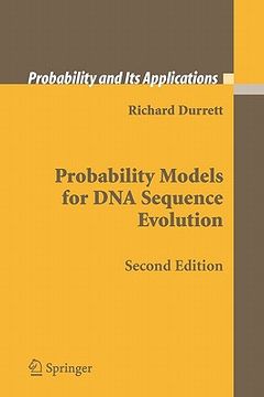 portada probability models for dna sequence evolution (en Inglés)