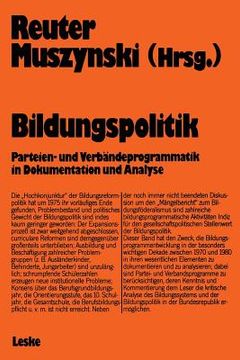 portada Bildungspolitik: Dokumentation Und Analyse (en Alemán)