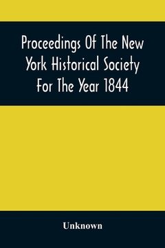 portada Proceedings of the new York Historical Society for the Year 1844 (in English)