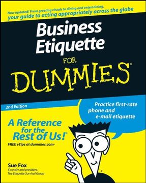 portada Business Etiquette for Dummies (en Inglés)