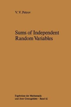 portada sums of independent random variables (en Inglés)