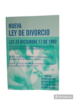 portada NUEVA LEY DE DIVORCIO LEY 25 DICIEMBRE 17 DE 1992
