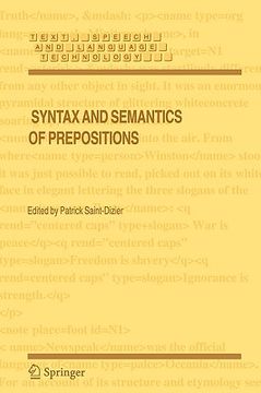 portada syntax and semantics of prepositions