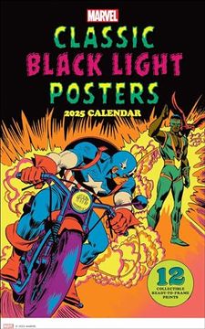 portada Marvel Classic Black Light 2025 Poster Calendar