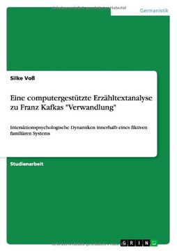 portada Eine computergestützte Erzähltextanalyse zu Franz Kafkas "Verwandlung" (German Edition)