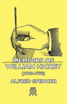 portada memoirs of william hickey (1749-1775) (en Inglés)
