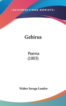 portada Gebirus: Poema (1803) (en Latin)